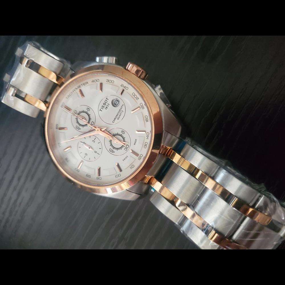 🔥NEW Tissot Couturier Tachymeter Chronograph Rose Gold Men's Watch - Picture 1 of 5